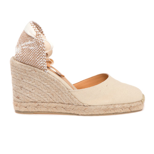 Espadrillas Castaner Carina/8 in canvas con zeppa 90 mm