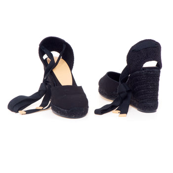 Espadrillas Castaner Carina in canvas con zeppa 90 mm - 4