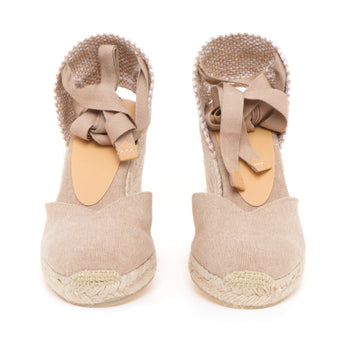Espadrillas Castaner Chiara/8 in canvas con zeppa 90 mm e scollo a "V" - 5