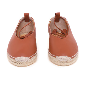 Castañer, espadrilla "GEA" stile ballerina in pelle con allacciatura in caviglia - 5