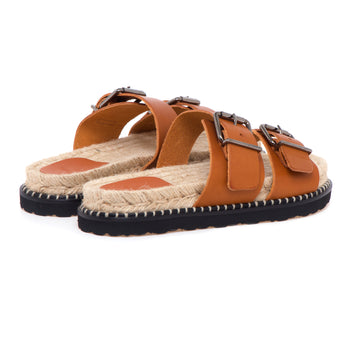 Castañer, ciabatta "Ter" in pelle con doppia fascia regolabile - 3