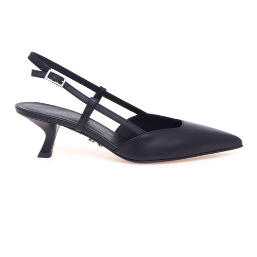 Decolletè sling-back Sergio Levantesi in pelle con tacco 55 mm