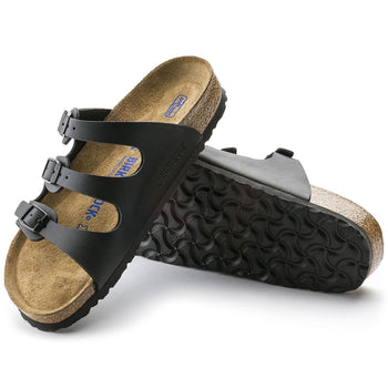 Ciabatta Bikenstock Florida in ecopelle con tre fasce e plantare morbido - 4