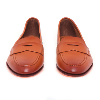 Santoni Pennyloafer aus antikem Leder - 5