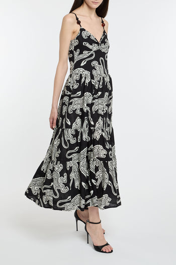 Abito lunco Dixie con stampa tribale - 3