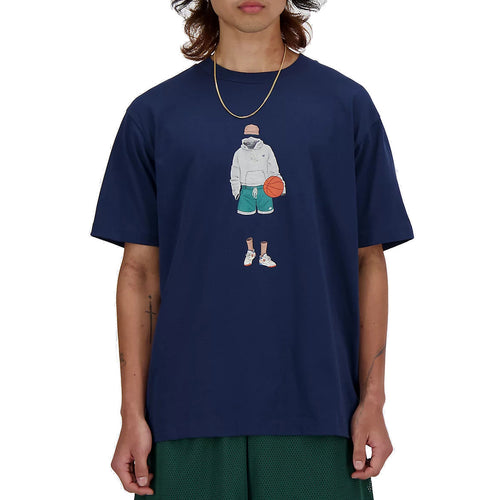 T-shirt over New Balance in cotone con stampa - 1