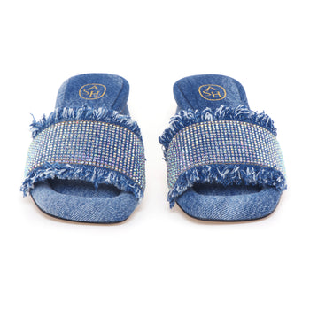 Ciabatta ASH in canvas con strass e tacco 20 mm - 5