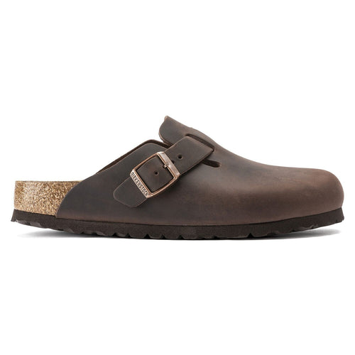Sabot Birkenstock Boston in pelle oliata