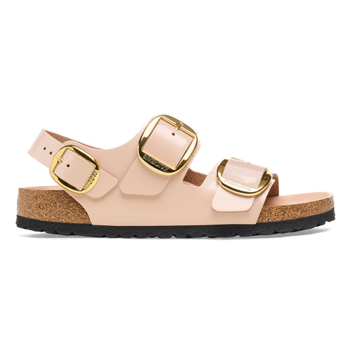 Sandalo Birkenstock Milano Big Buckle in pelle laccata