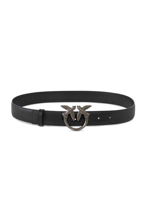 Cintura Pinko in pelle 3 cm. con fibbia Love Birds