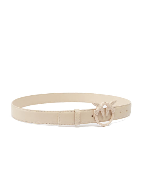 Cintura in pelle 3 cm  Pinko con fibbia Love Birds tono su tono - 2