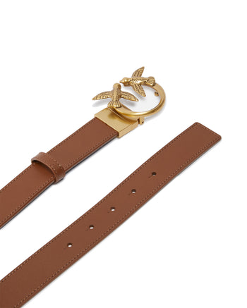 Cintura double-face Pinko in pelle con fibbia Love Birds 3 cm - 3