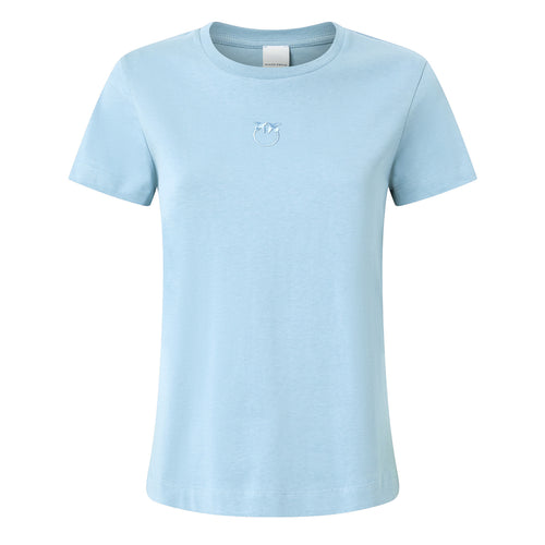 T-shirt Pinko in cotone con logo ricamato