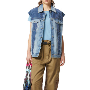 T-shirt Pinko in cotone con logo ricamato - 4