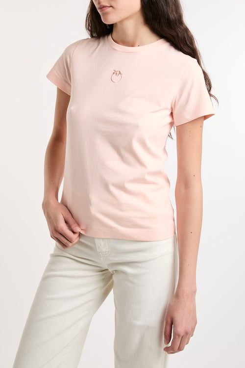 T-shirt Pinko in cotone con logo ricamato