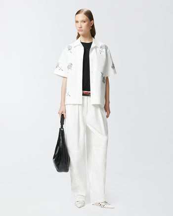 T-shirt Pinko in cotone con logo ricamato - 4