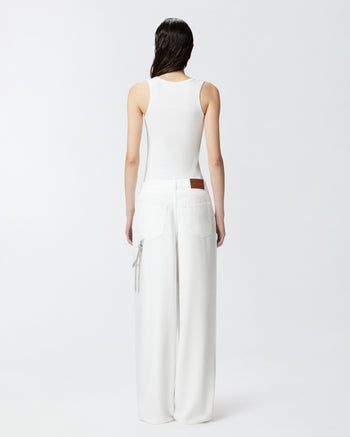 Top/canotta Pinko a costine con logo Love Birds - 5