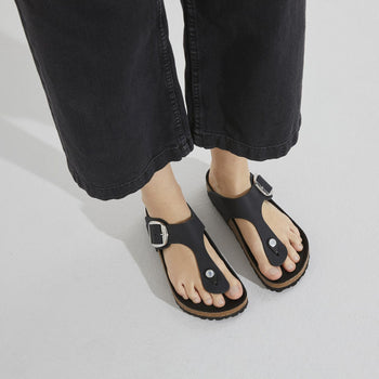 Ciabatta infradito Birkenstick Gizeh Big Buckle in pelle oliata - 5