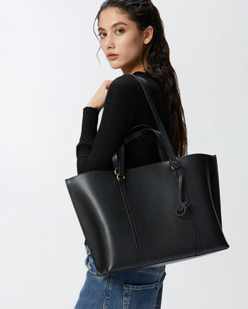 Borsa shopping Pinko in pelle martellata - 6