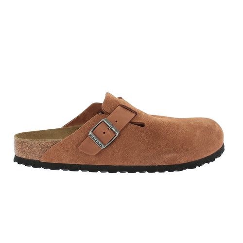 Sabot Birkenstock Boston in suese e pelle oliata - 1