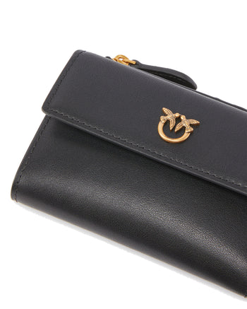 Portafoglio piccolo Pinko in pelle con logo Love Birds in metallo - 4