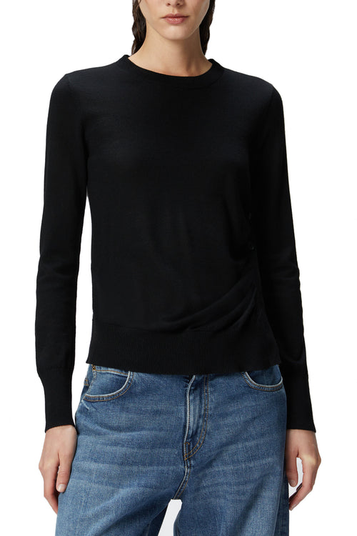 Maglia in lana Pinko con bottoni laterali NERO LIMOUSINE - 2