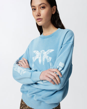 Felpa Pinko in cotone con maniche logate - 6