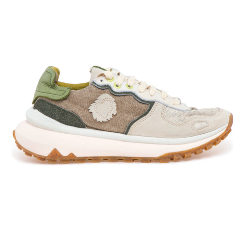 Sneaker Satorisan Chacrona Metta Lino Whitewisp in camoscio e lino
