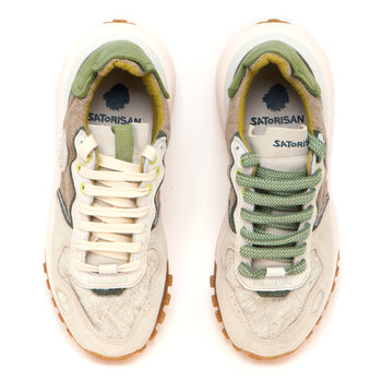 Sneaker Satorisan Chacrona Metta Lino Whitewisp in camoscio e lino - 5