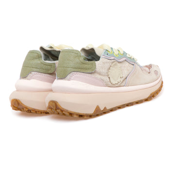Sneaker Satorisan Chacrona Metta Lino Whitewisp in camoscio e lino ricamato - 3