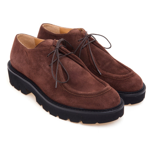 Stringata stile norvegese Anna F. in camoscio con suola in gomma - 2