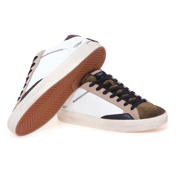 Sneaker Crime London "Distressed" in pelle e camoscio - 4