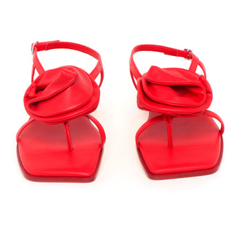 Sandalo flat Vic Matiè in pelle con maxi fiore - 5