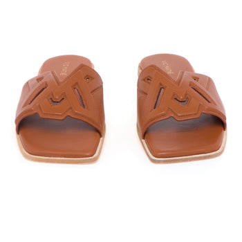 Ciabatta Vic Matiè in pelle con fascia e logo VM embossed - 5