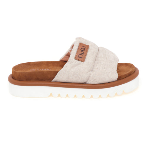 Slipper Flufiè con fascia in lino e suola in EVA - 1