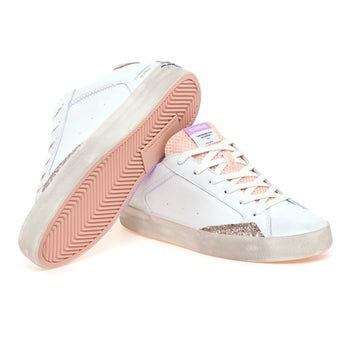 Sneaker Crime London "Distressed" in pelle e glitter - 4