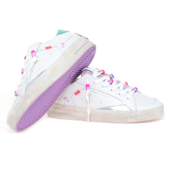 Sneaker Crime London "Skate Deluxe" in pelle con paillettes e perline - 4