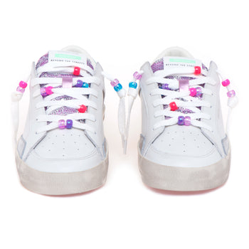 Sneaker Crime London "Skate Deluxe" in pelle con paillettes e perline - 5