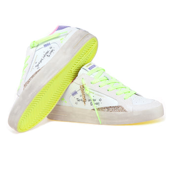 Sneaker Crime London "Skate Deluxe" in pelle e glitter - 4