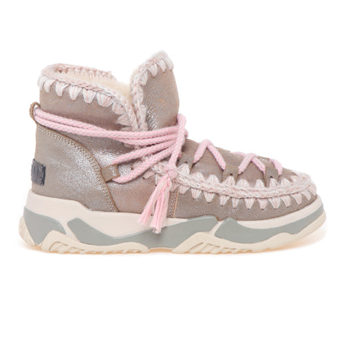 Stivaletto Mou Eskimo Trainer Scoubedoo Lace in pelle laminata