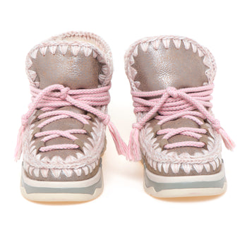 Stivaletto Mou Eskimo Trainer Scoubedoo Lace in pelle laminata - 5