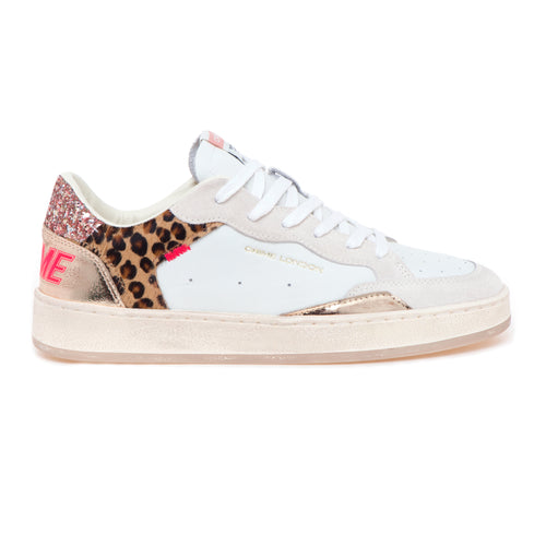 Sneaker Crime London "Chelsea" in pelle, camoscio e glitter