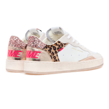 Sneaker Crime London "Chelsea" in pelle, camoscio e glitter - 3