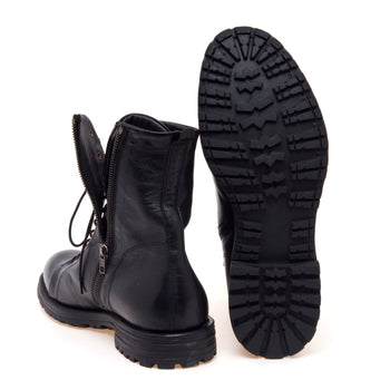 Anfibio Pawelk's in pelle effetto vintage con lacci semicoperti - 4