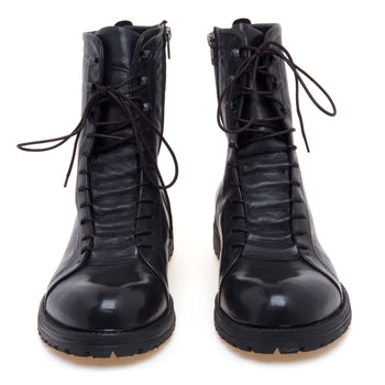 Anfibio Pawelk's in pelle effetto vintage con lacci semicoperti - 5