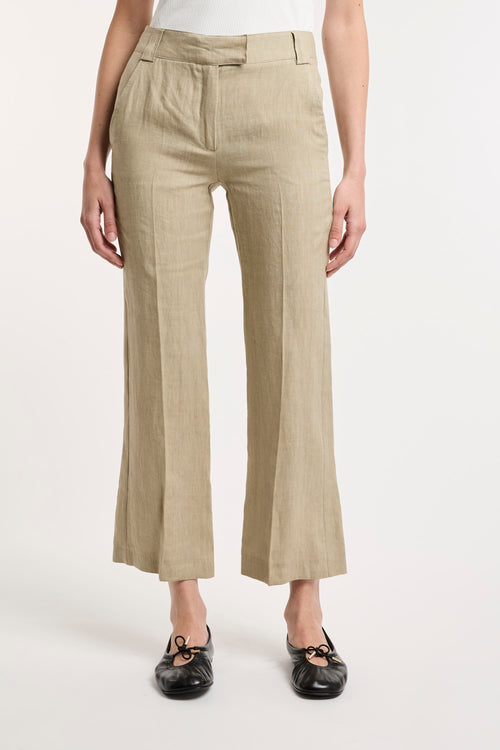 Marella, pantalone wide leg Falco in lino - 1