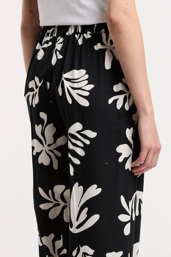 Marella, pantalone a palazzo Antiope in misto lino - 6