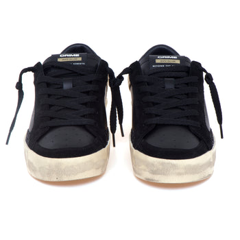 Sneaker Crime London Sk8 Deluxe in pelle  NERO - 5