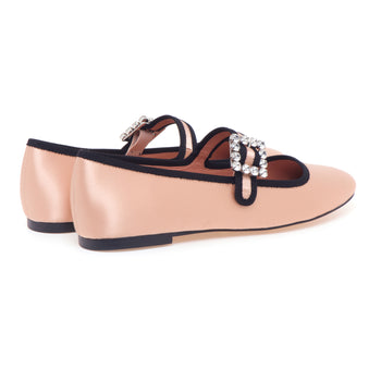 Ballerina Bibi Lou in raso con cinturino sul collo del piede - 3