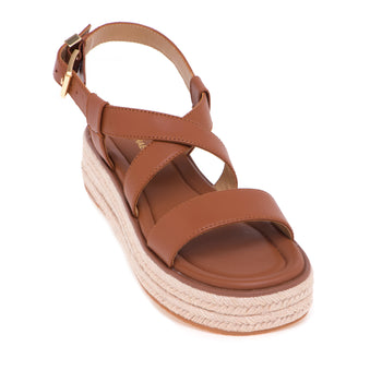 Sandalo basso Michael Kors "Lynn" in pelle con mini platform in corda - 4